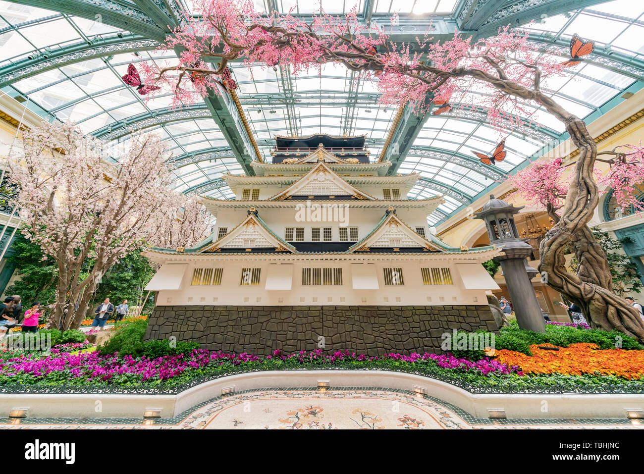 Las Vegas, APR 28 Special Japanese spring display in Bellagio