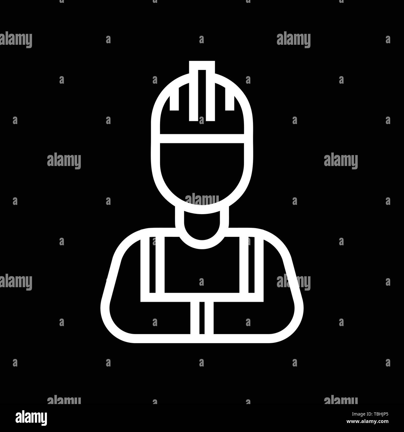 Construction worker icon Worker sign vector Stock Vector Image & Art Alamy