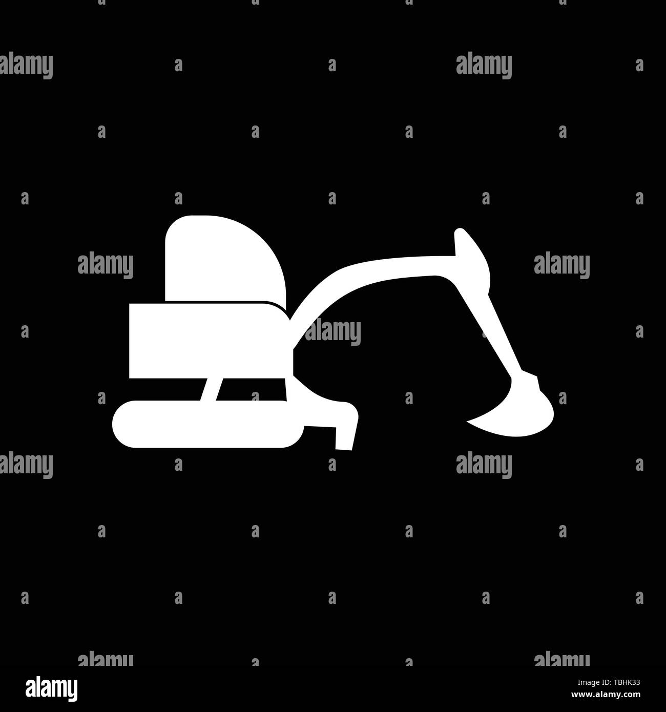 Mini excavator Black and White Stock Photos & Images - Alamy