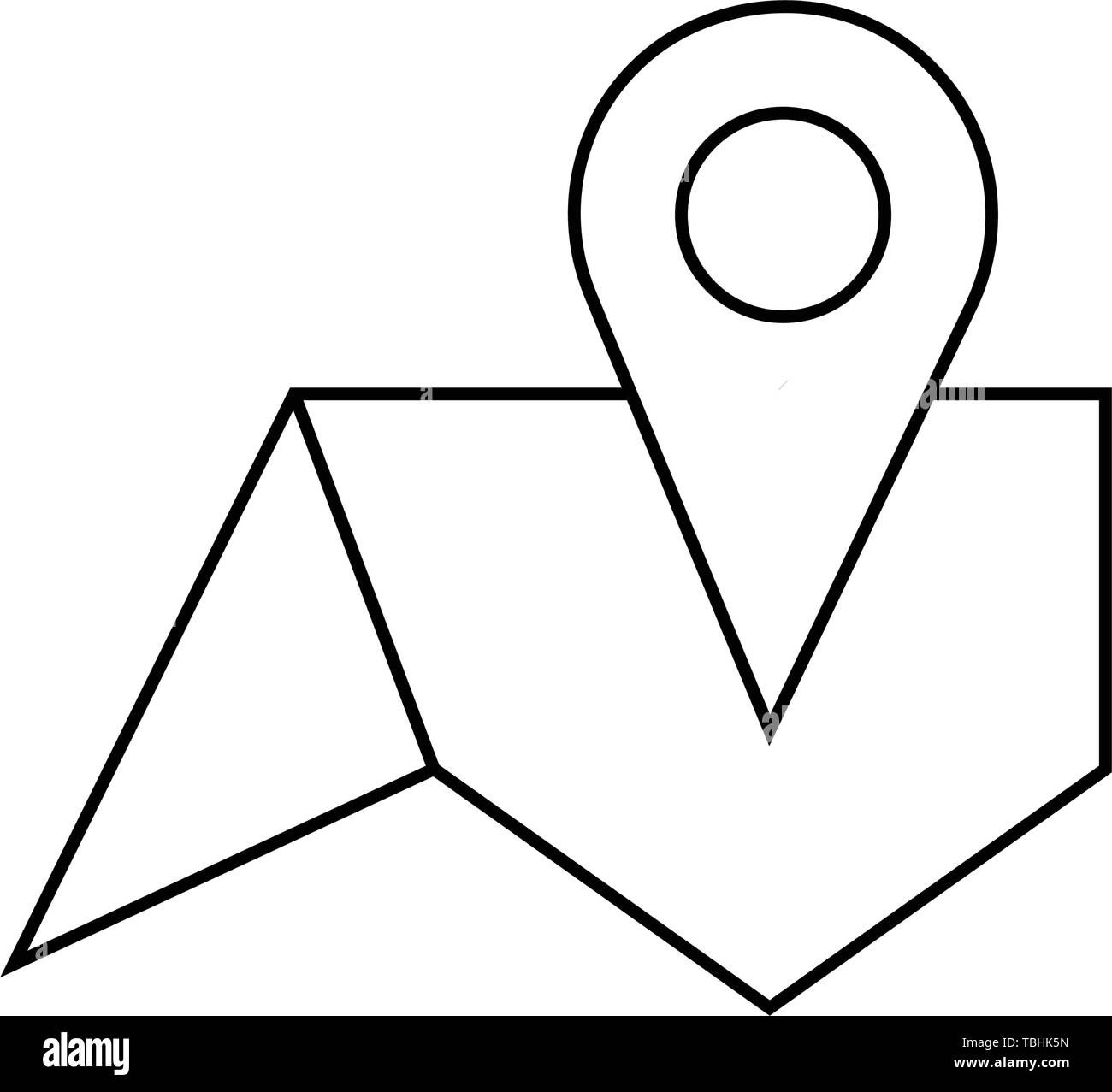 Map Icon Location Pin With Map Sign Vector Stock Vector Image Art