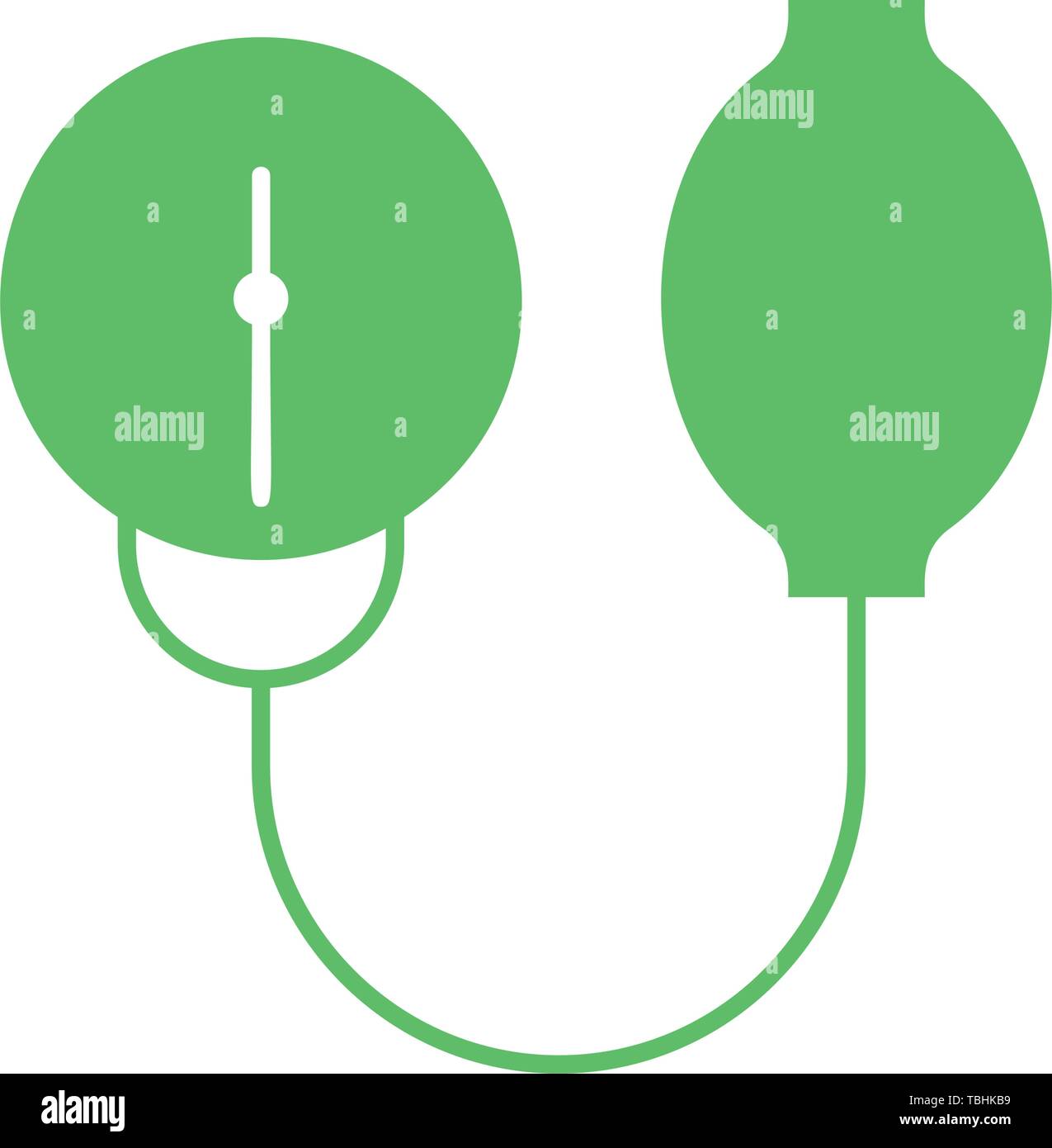 Blood pressure measurement glyph icon vector - Vector Stock Vector