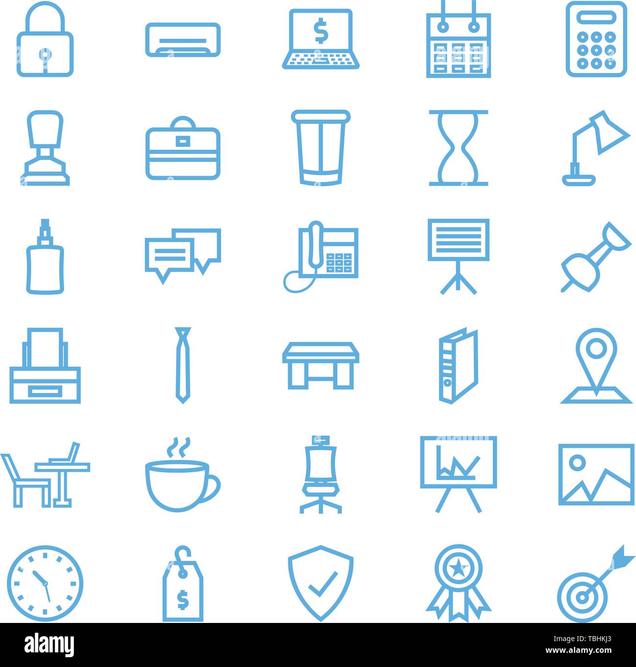 Office Icons Set - Business office sign set - Vector Stock Vector Image ...