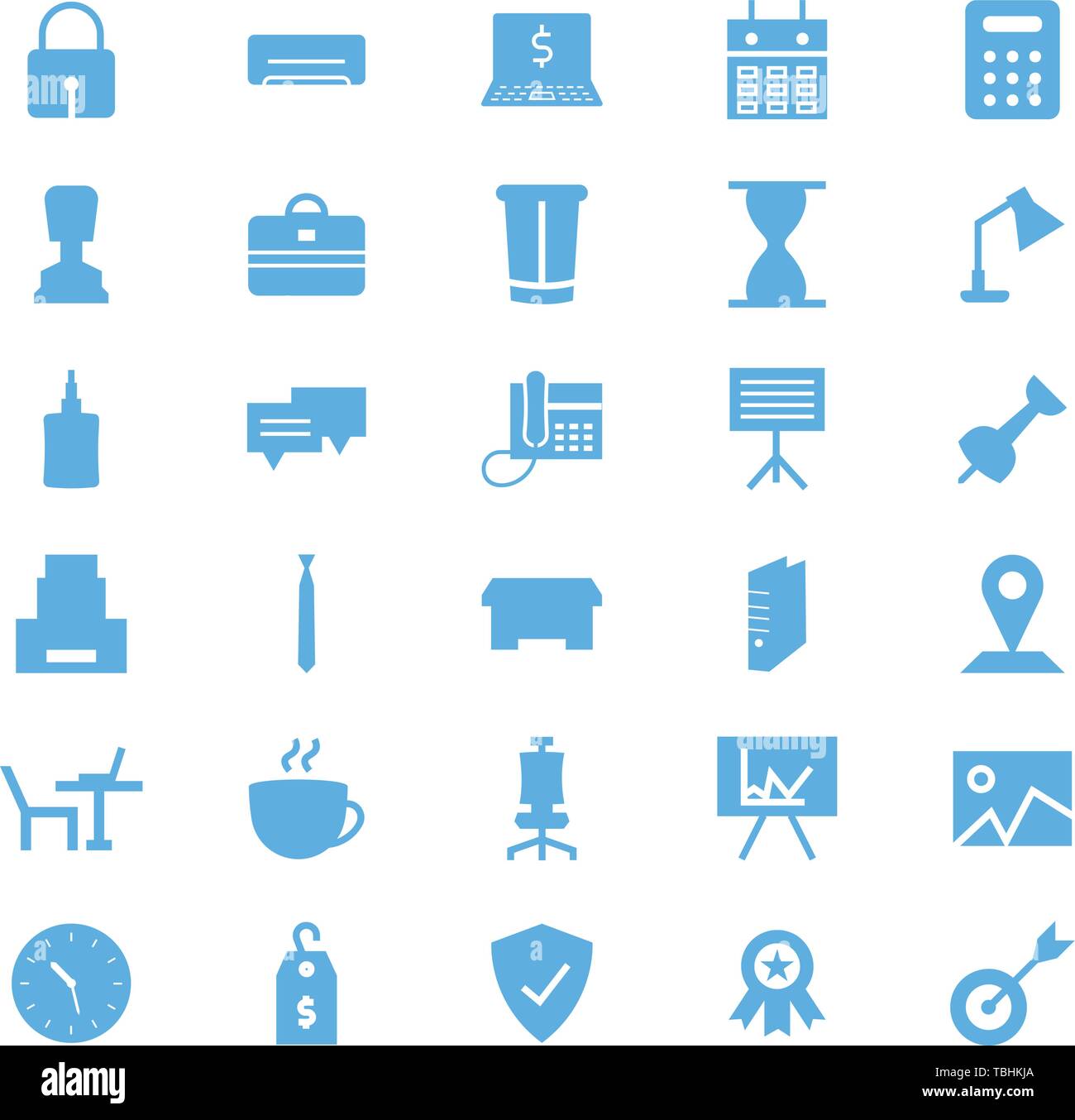 Office Icons Set - Business office sign set - Vector Stock Vector Image ...