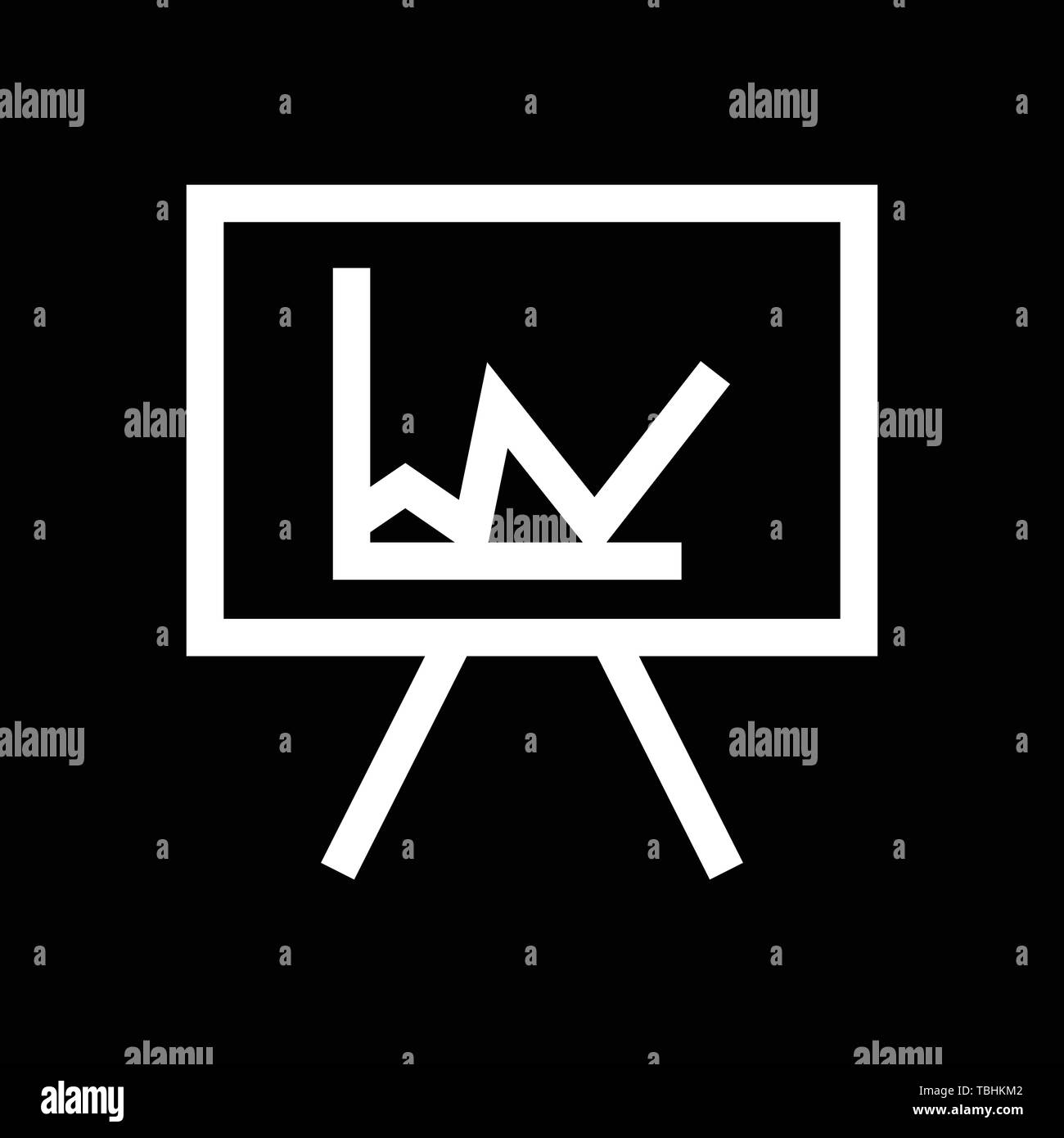 Flip chart sign Business graph icon vector Stock Vector Image & Art