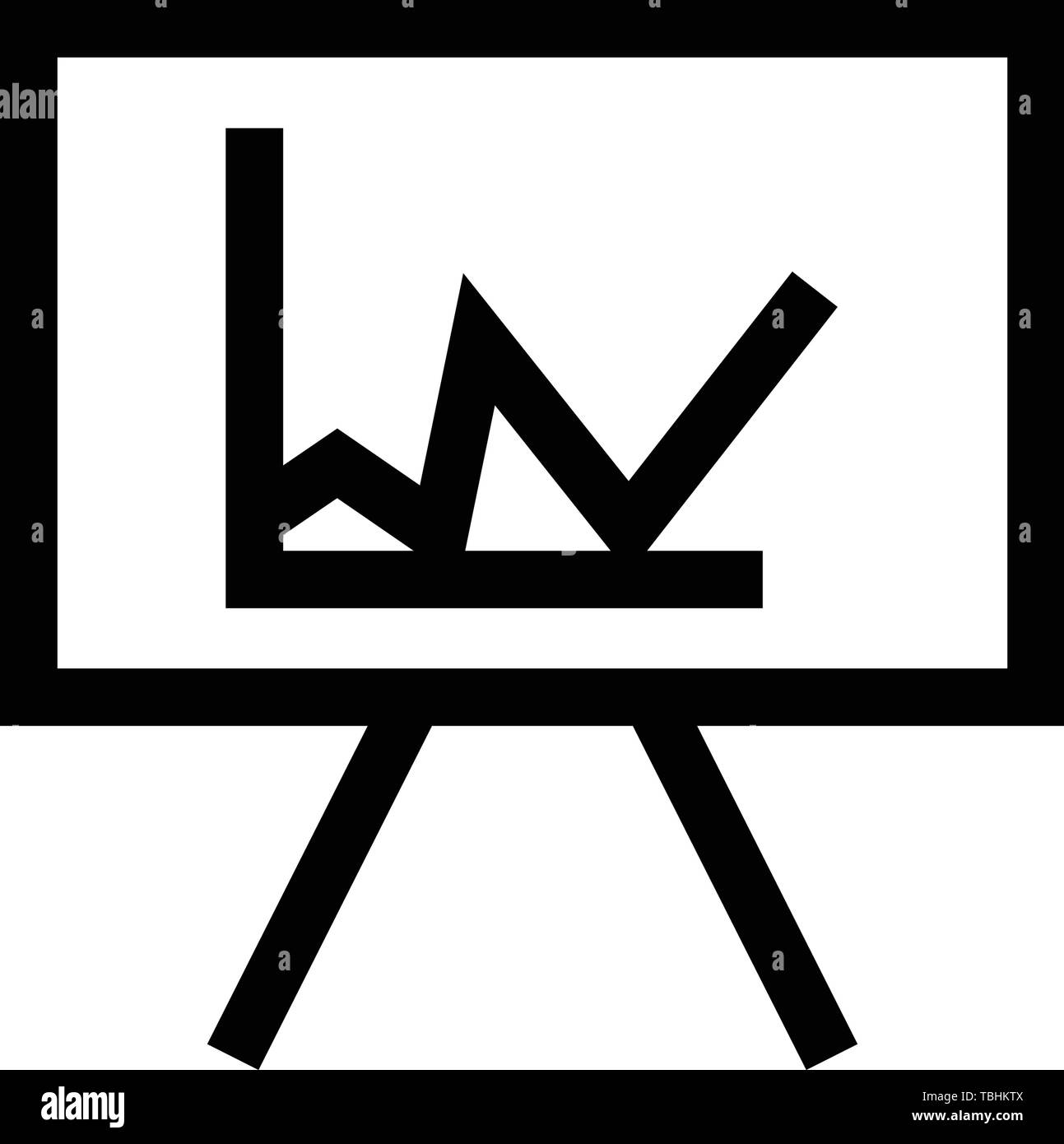 Flip chart sign - Business graph icon - vector Stock Vector Image & Art ...
