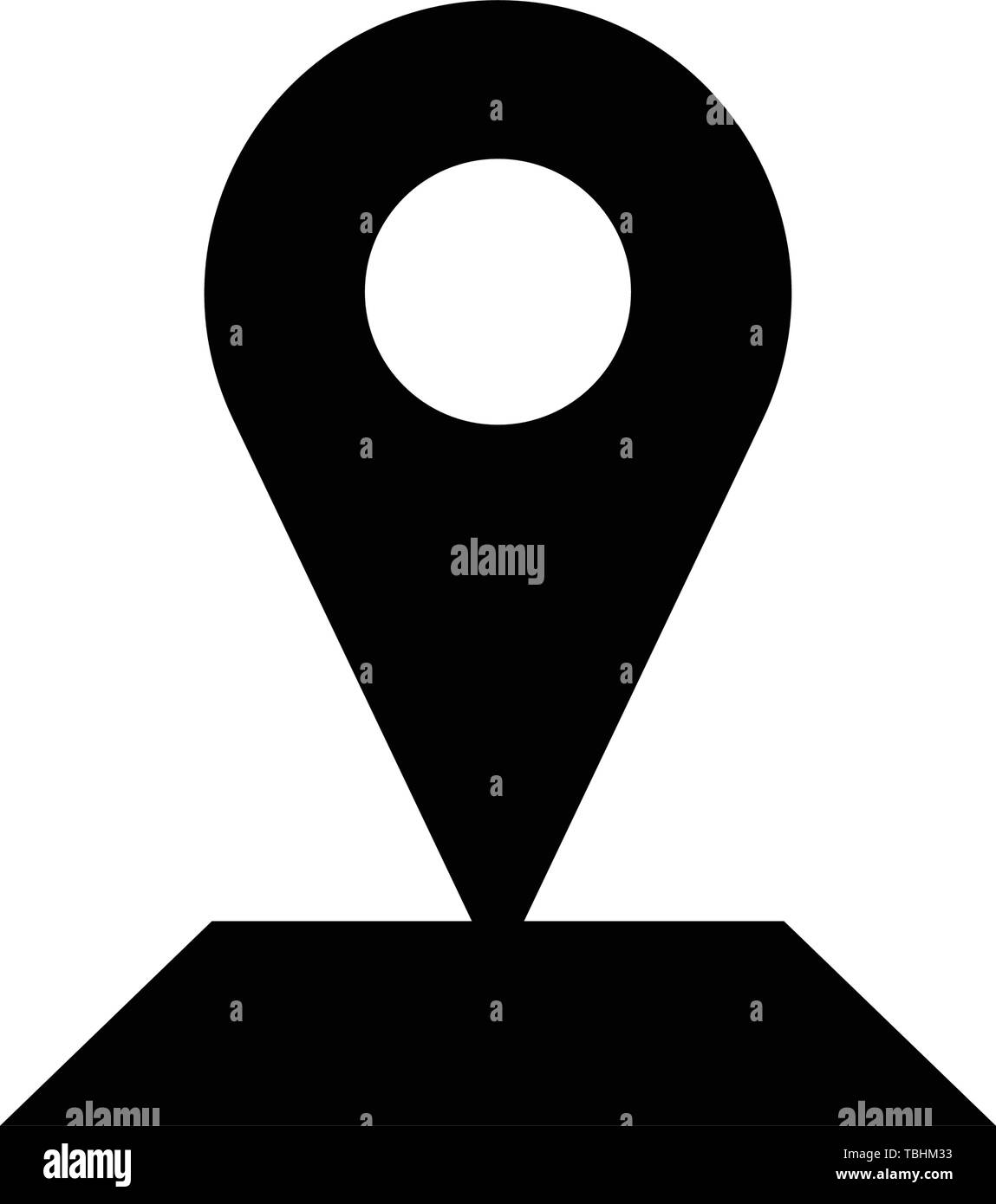 Location pin collection pointer Black and White Stock Photos & Images ...