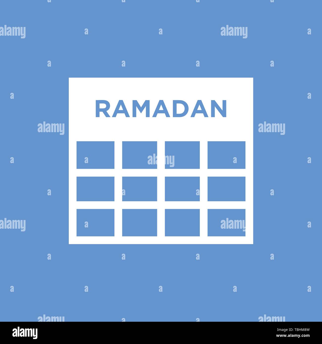 Ramadan calendar icon - vector Stock Vector