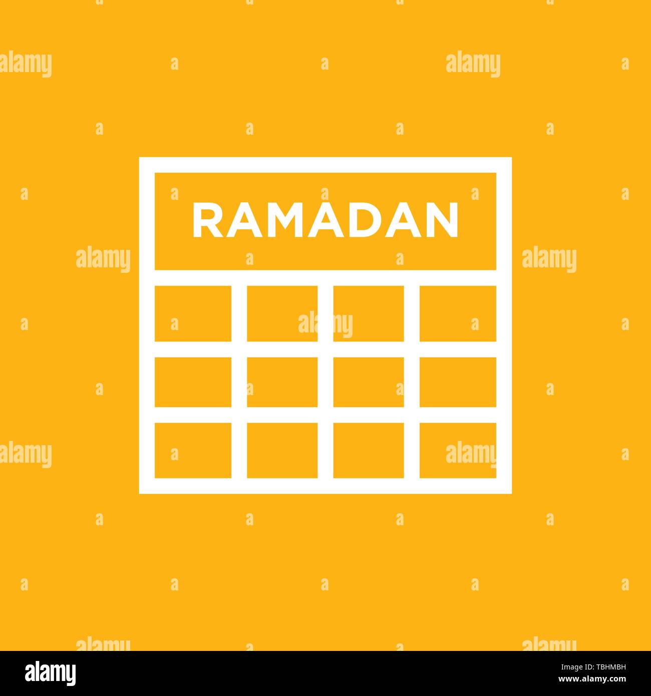 Ramadan calendar icon vector Stock Vector Image & Art Alamy