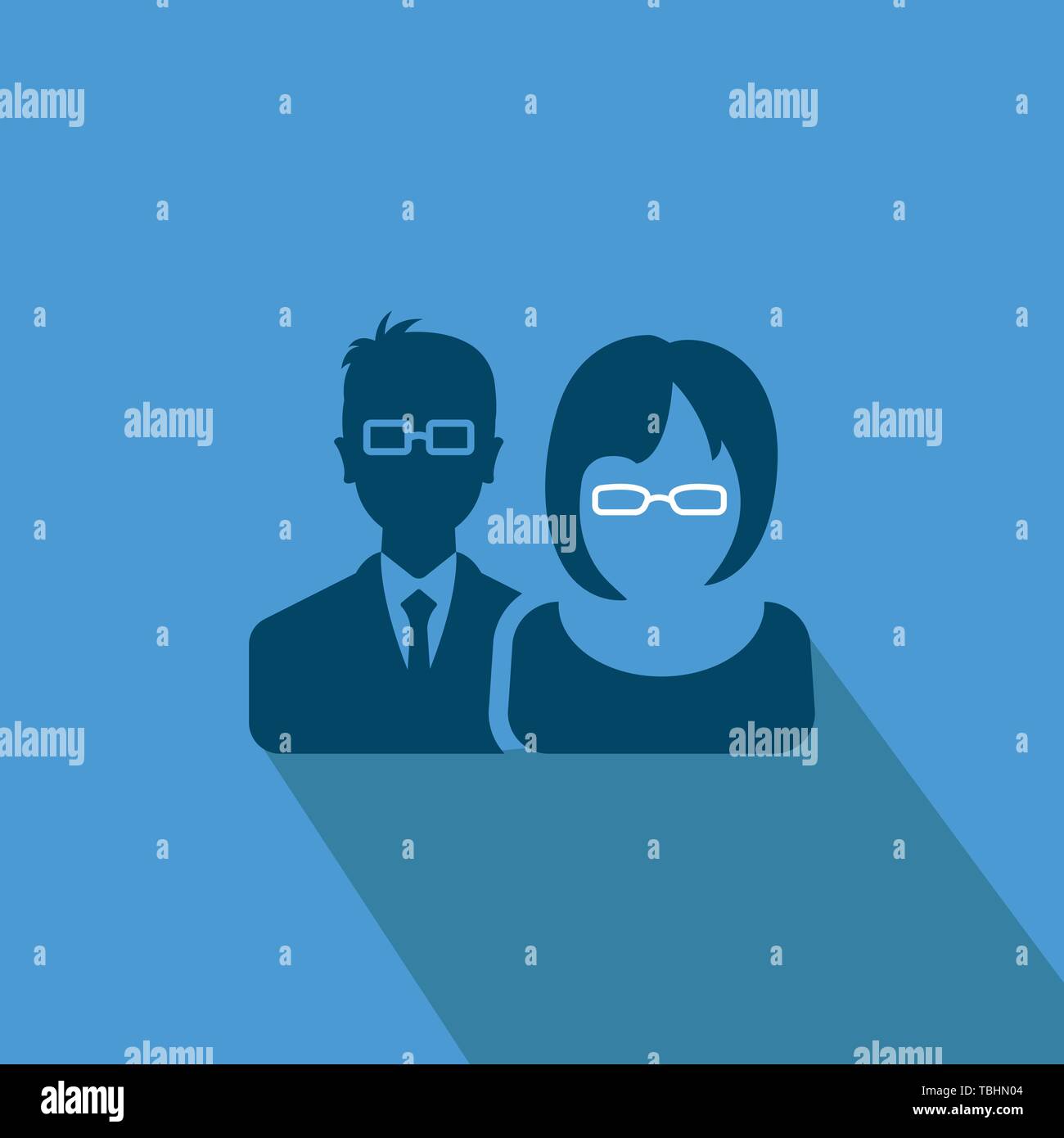 Men and women Colorful vector icon - People avatars Flat Icon Stock ...