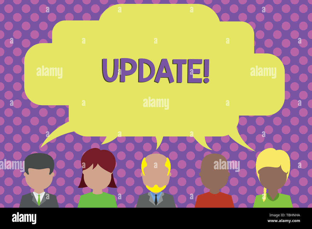 Text sign showing UPDATE. Business photo showcasing make something more ...