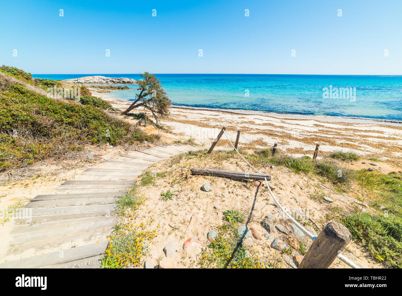 Crystal clear water in Scoglio di Peppino beach Stock Photo - Alamy