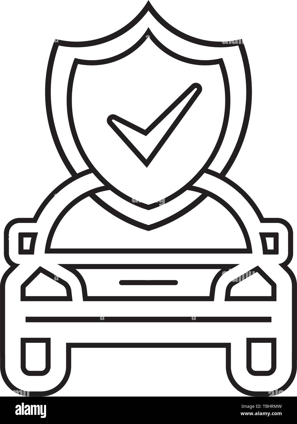 Car Protect Icon Design Line Art Stock Vector Image & Art - Alamy