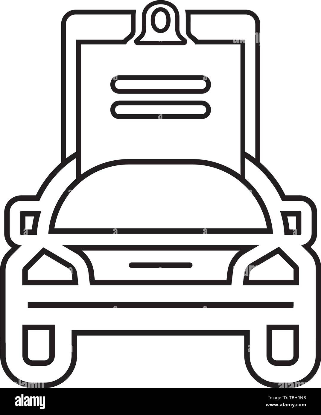 Car maintenance list icon linear style Stock Vector