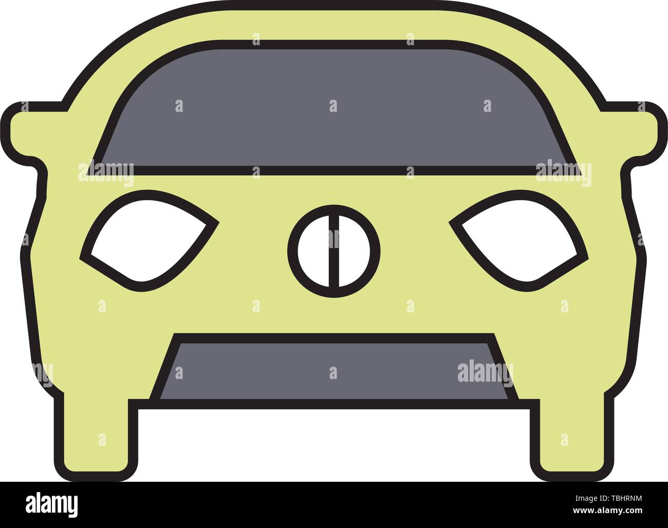 Modern thin line colorful car icon Stock Vector
