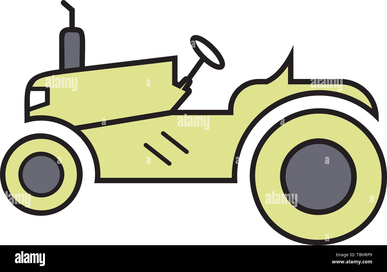 Tractor thin line colorful icon Stock Vector Image & Art - Alamy