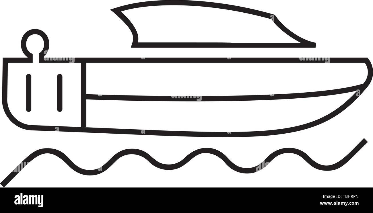 Linear style boat icon illustration Stock Vector Image & Art - Alamy