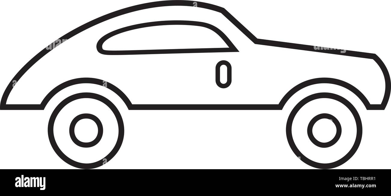 Thin line car icon on white background Stock Vector Image & Art - Alamy