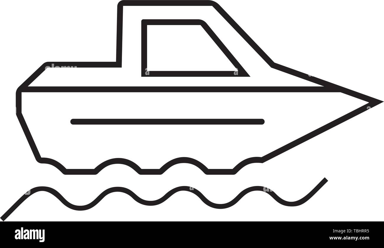 Thin line boat icon Stock Vector Image & Art - Alamy