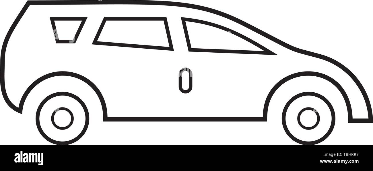 Car icon line art Stock Vector Image & Art - Alamy