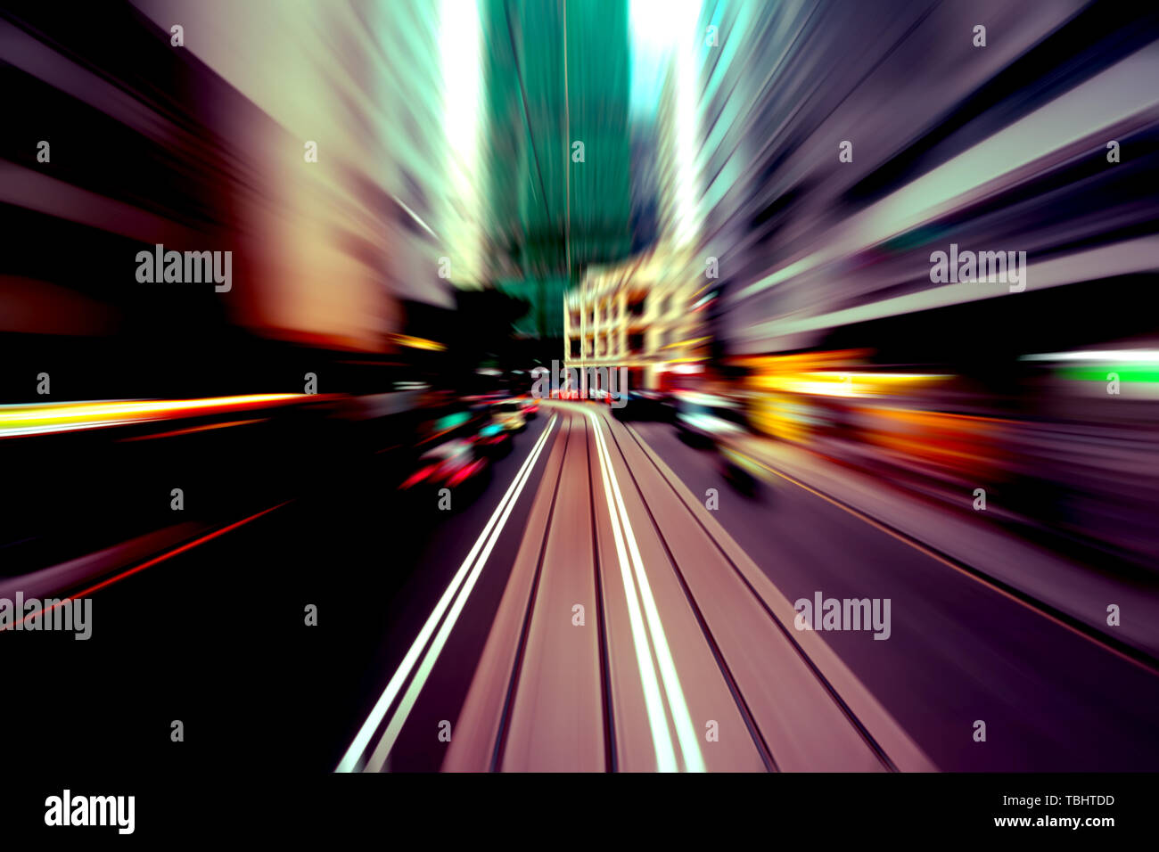 Abstract image of traffic light trails in the city Stock Photo - Alamy