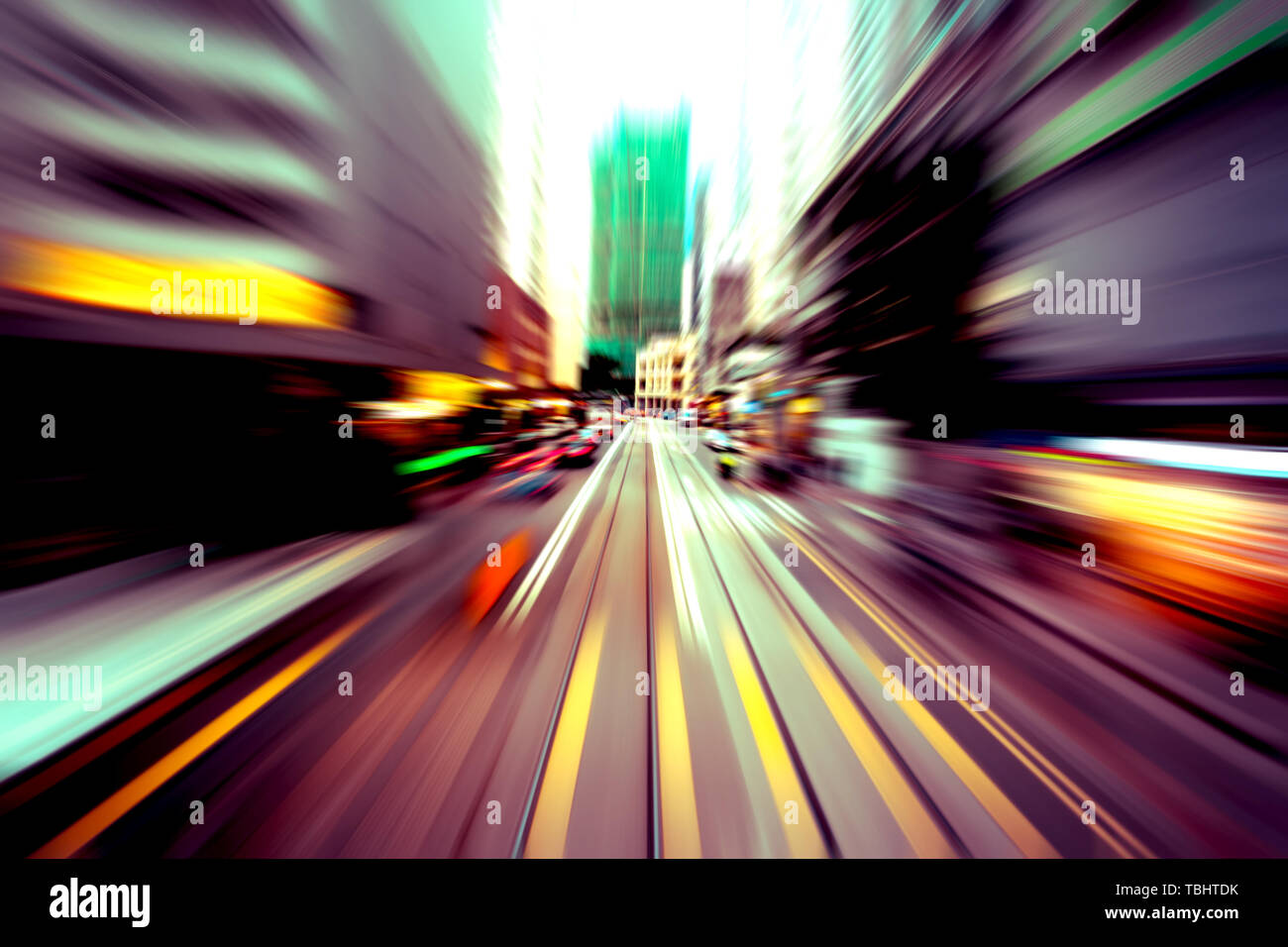 Abstract image of traffic light trails in the city Stock Photo - Alamy
