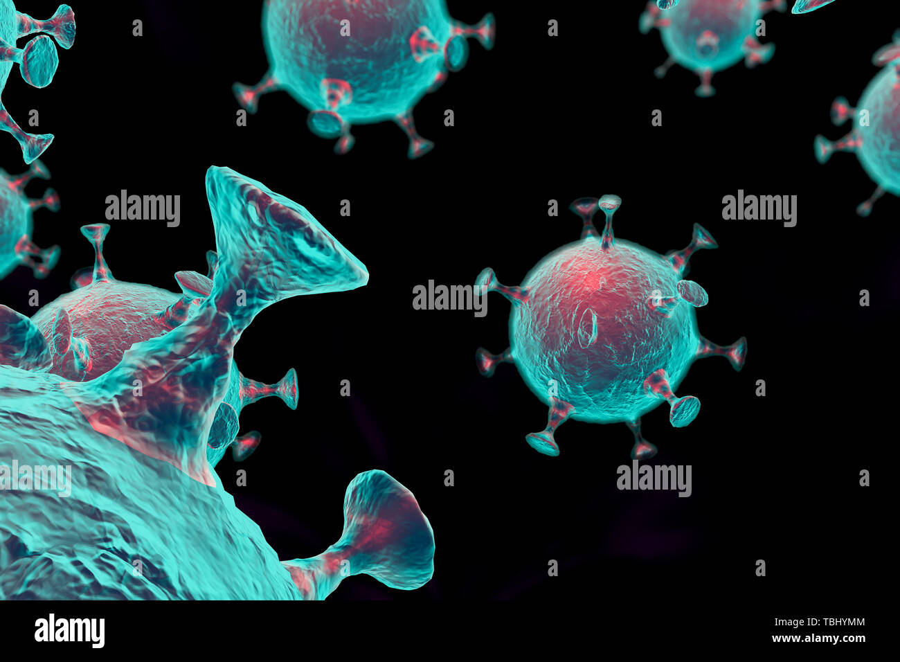 3d abstract virus Stock Photo - Alamy