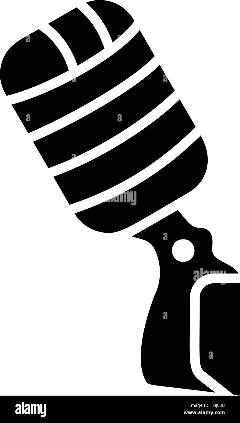 Microphone icon vector - Glyph sign Stock Vector Image & Art - Alamy