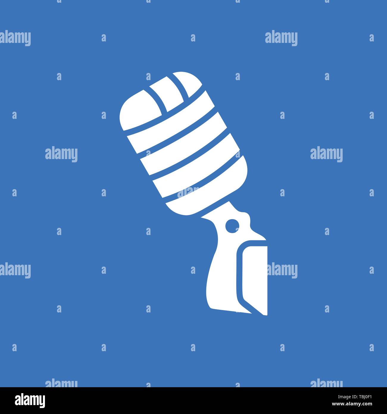 Microphone icon vector - Glyph sign Stock Vector Image & Art - Alamy