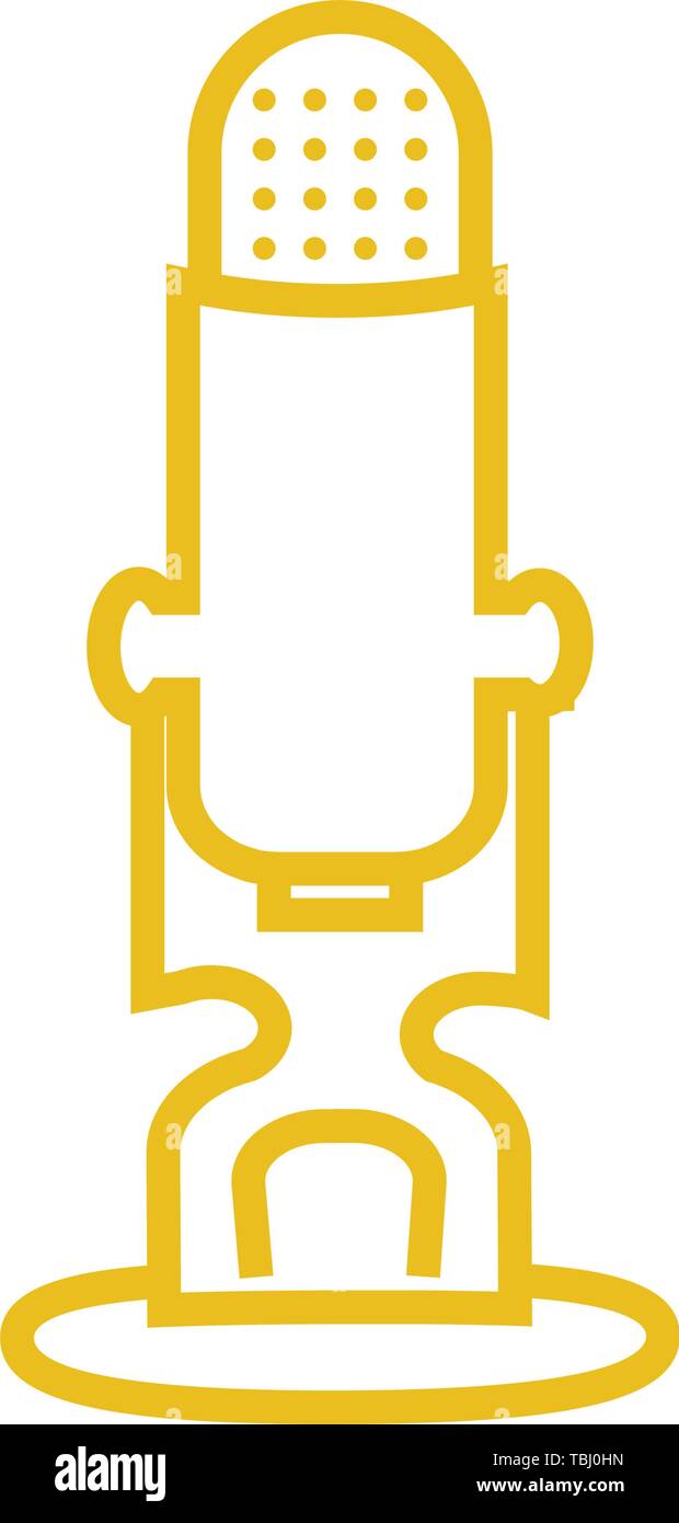 Microphone icon vector - Line art Stock Vector Image & Art - Alamy