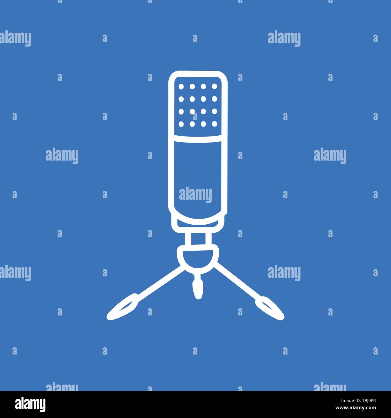 Microphone icon vector - Line art Stock Vector Image & Art - Alamy