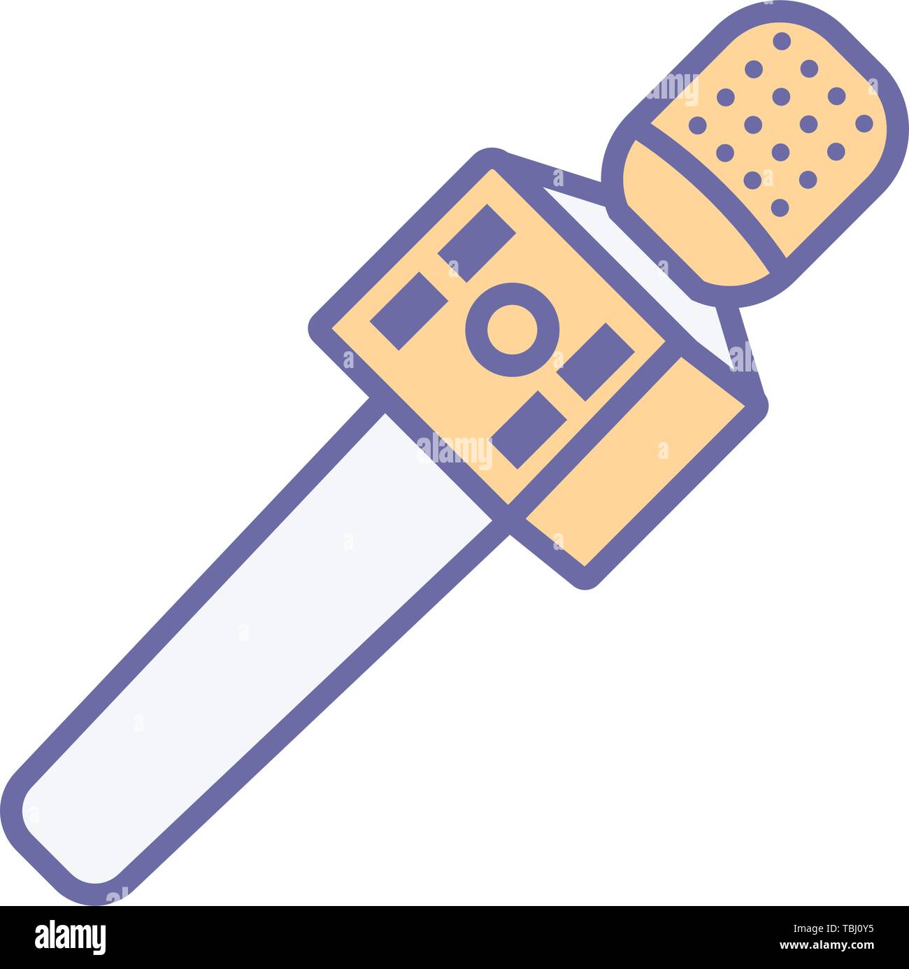 Microphone icon vector - Fill outline Stock Vector Image & Art - Alamy
