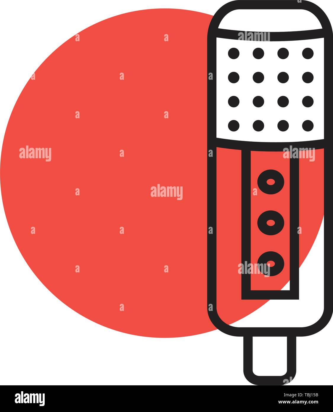Microphone icon vector - Fill outline Stock Vector Image & Art - Alamy