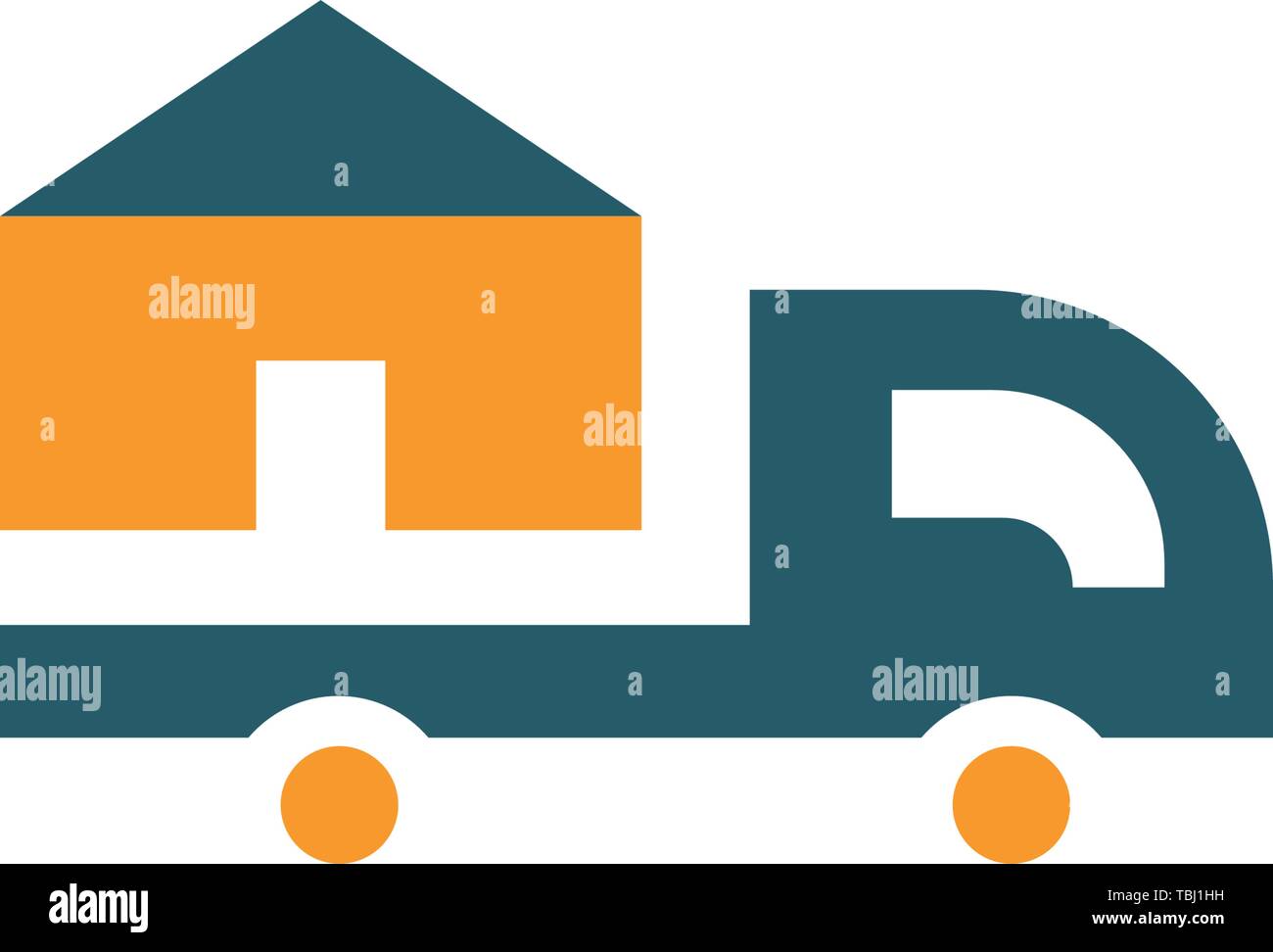House shifting sign Moving to a new place concept Stock Vector Image