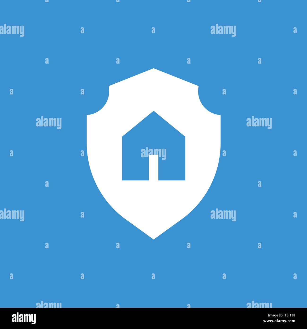 House protection sign - Safety real estate icon vector Stock Vector ...