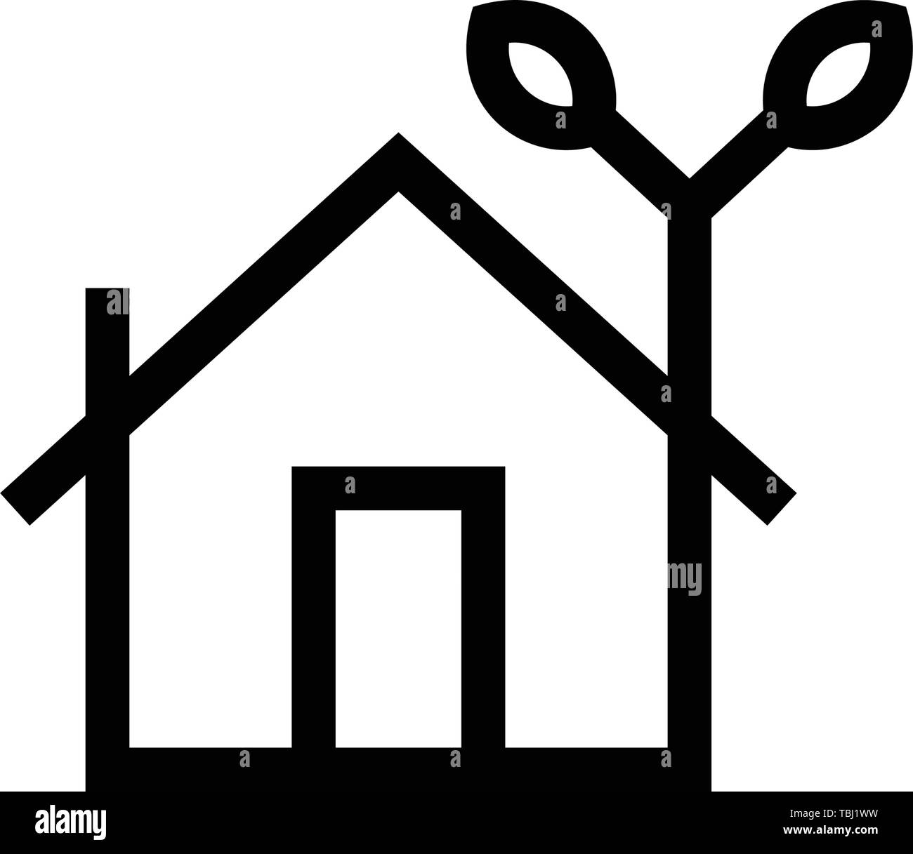 Safe house icon Protected real estate concept sign icon Stock Vector