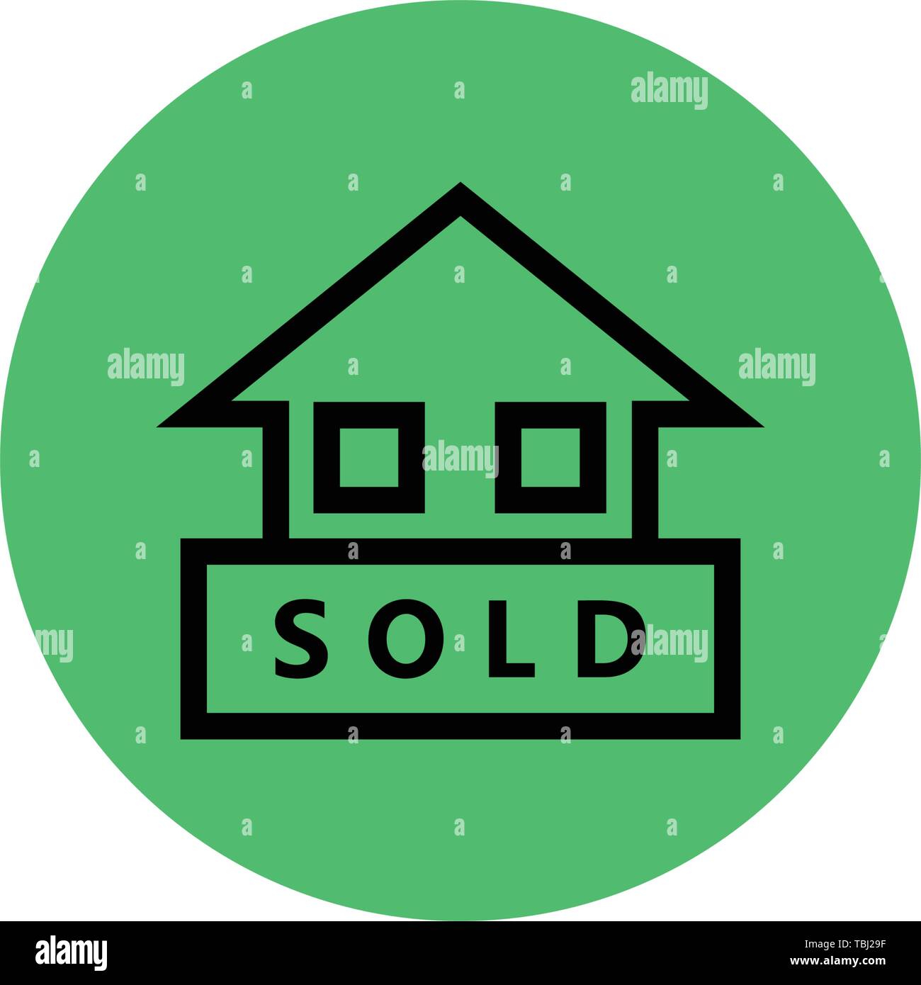 House sold icon - vector Stock Vector Image & Art - Alamy