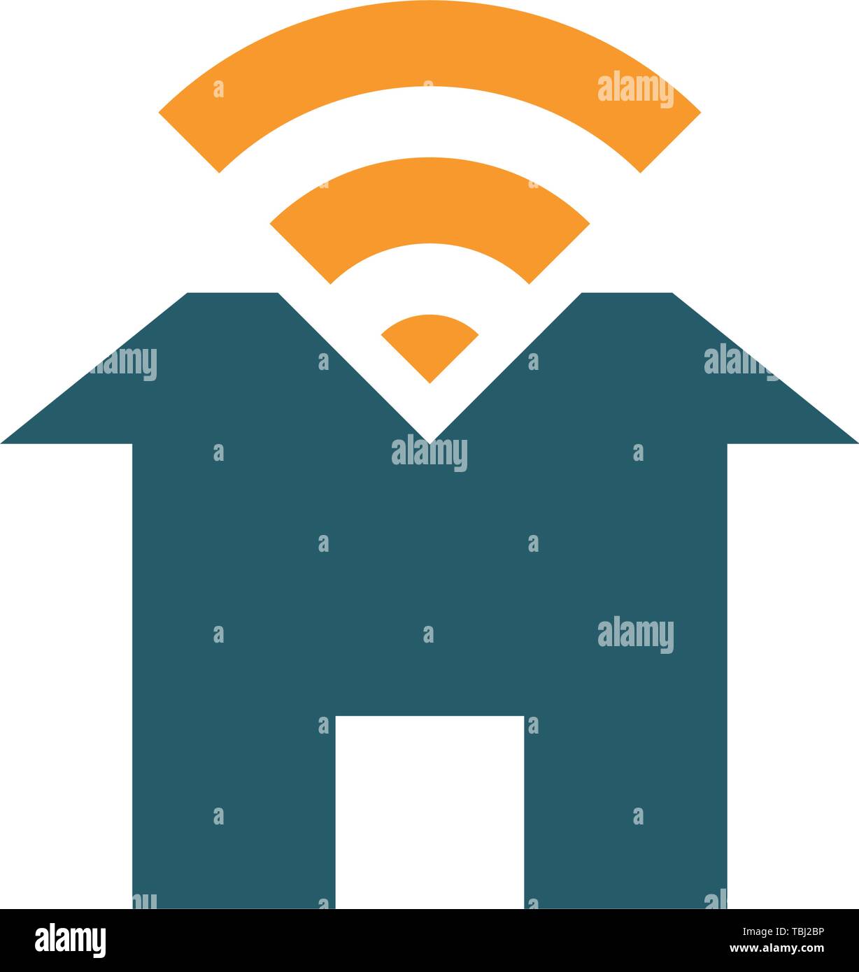 Home wifi sign icon - vector Stock Vector