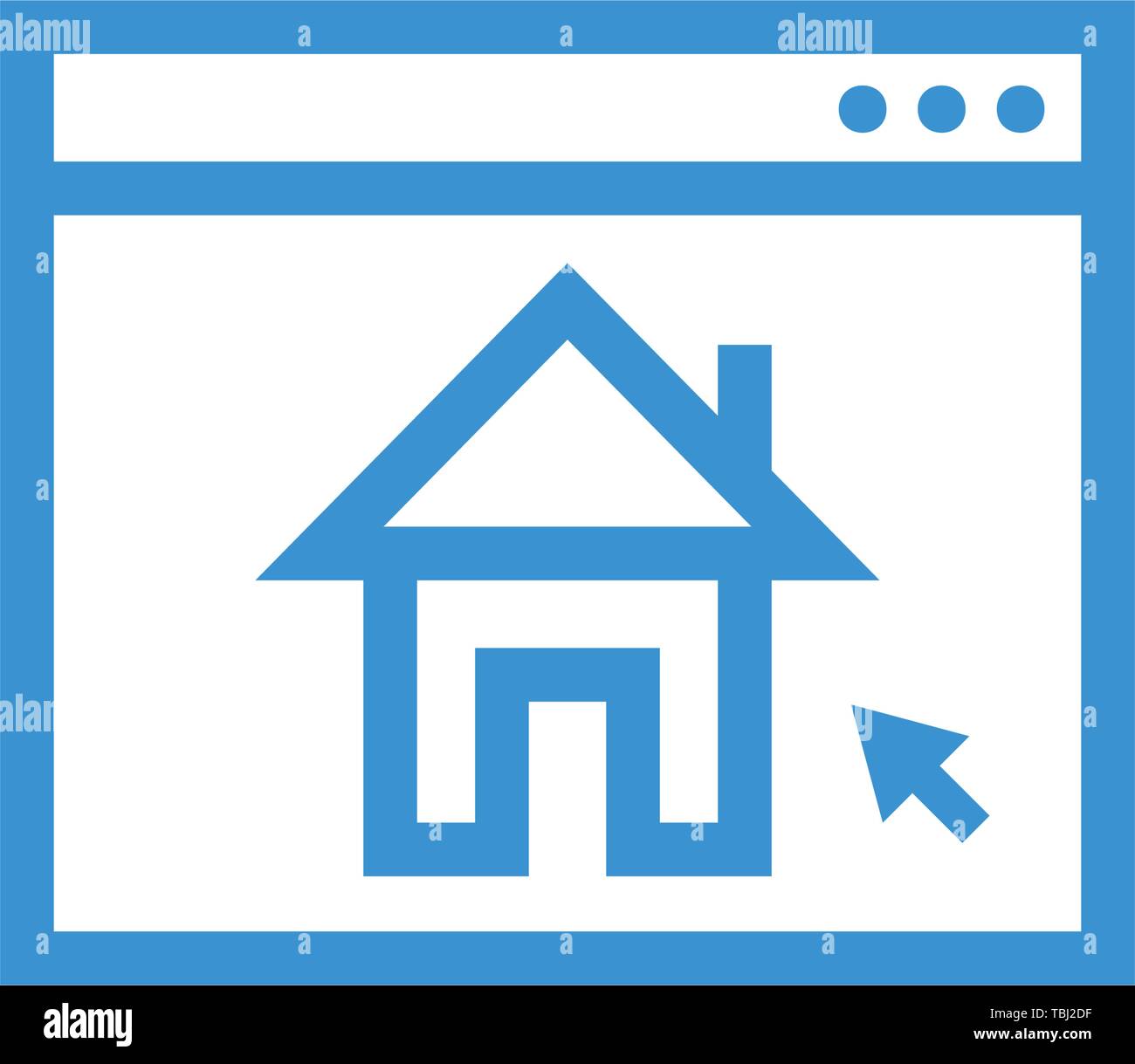 Online house property searching icon- web sign vector Stock Vector ...