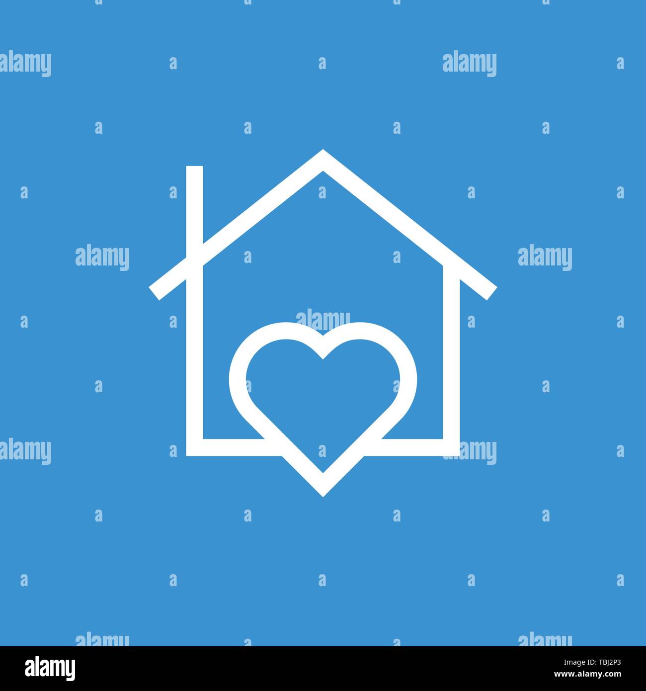 House with heart icon - vector Stock Vector Image & Art - Alamy