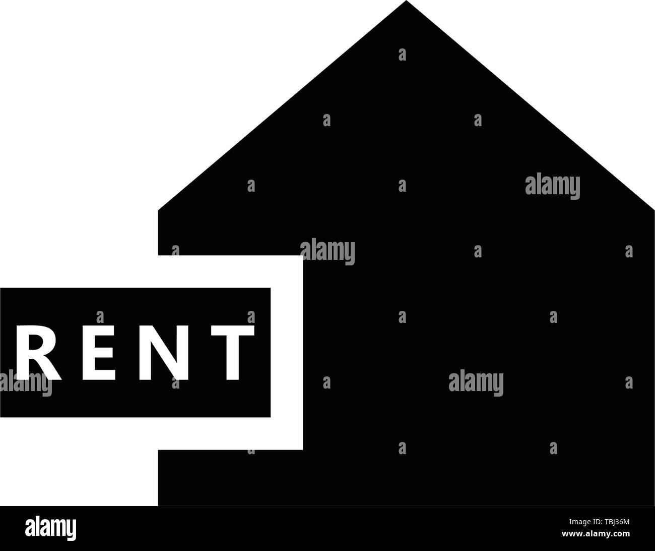 House rent icon - Property rent sign vector Stock Vector Image & Art ...