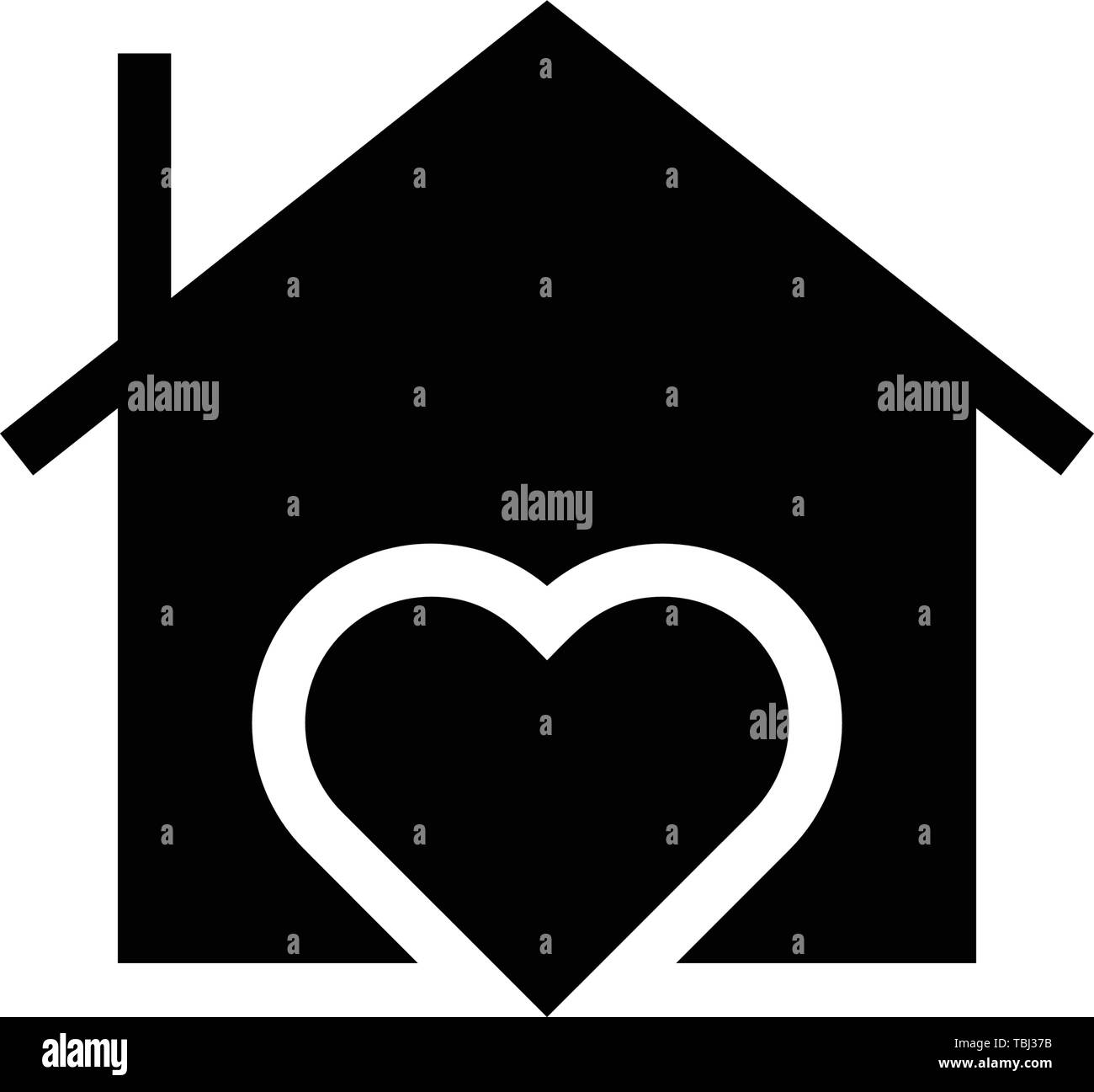House with heart icon vector Stock Vector Image & Art Alamy