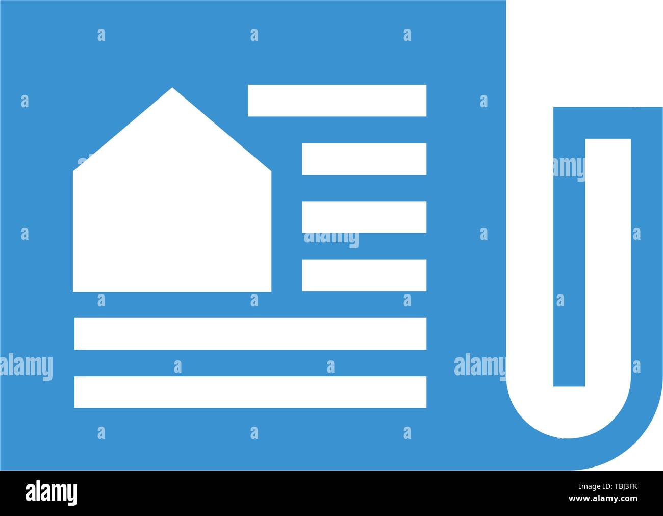 Real estate document sign - House agreement icon vector Stock Vector