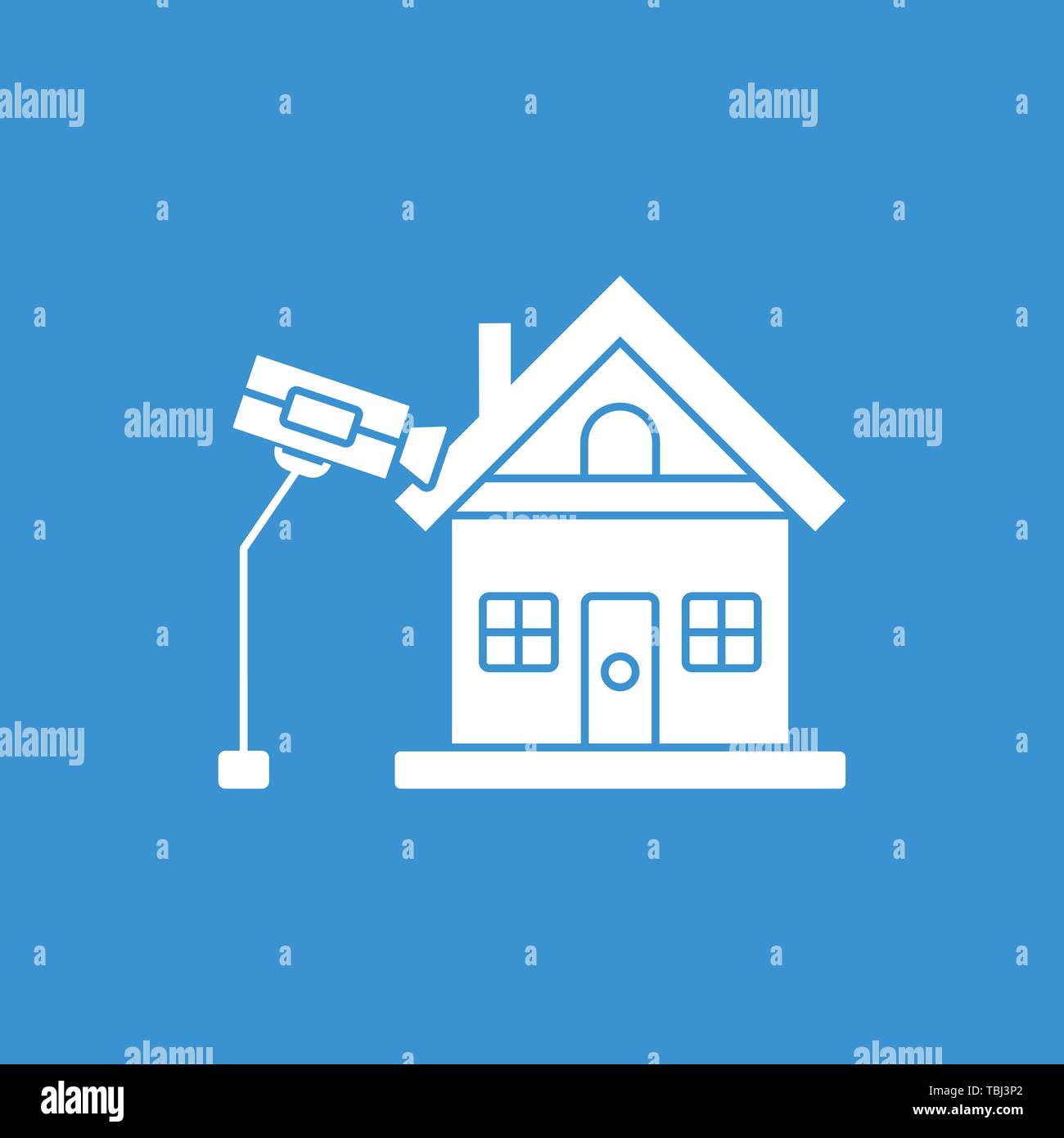 House sign with security camera icon - vector Stock Vector Image & Art ...