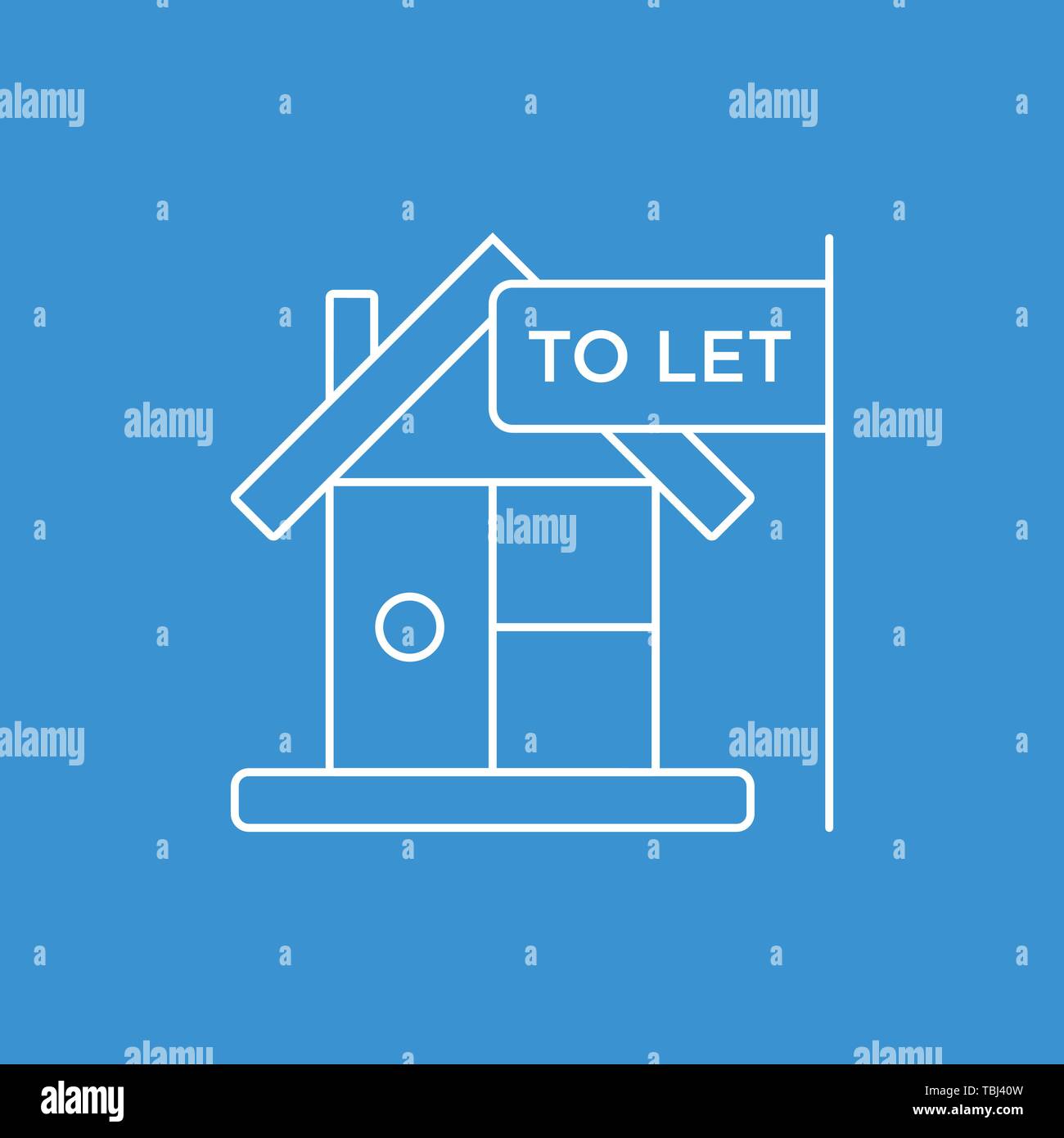 Home to let sign House rent sign icon vector Stock Vector Image