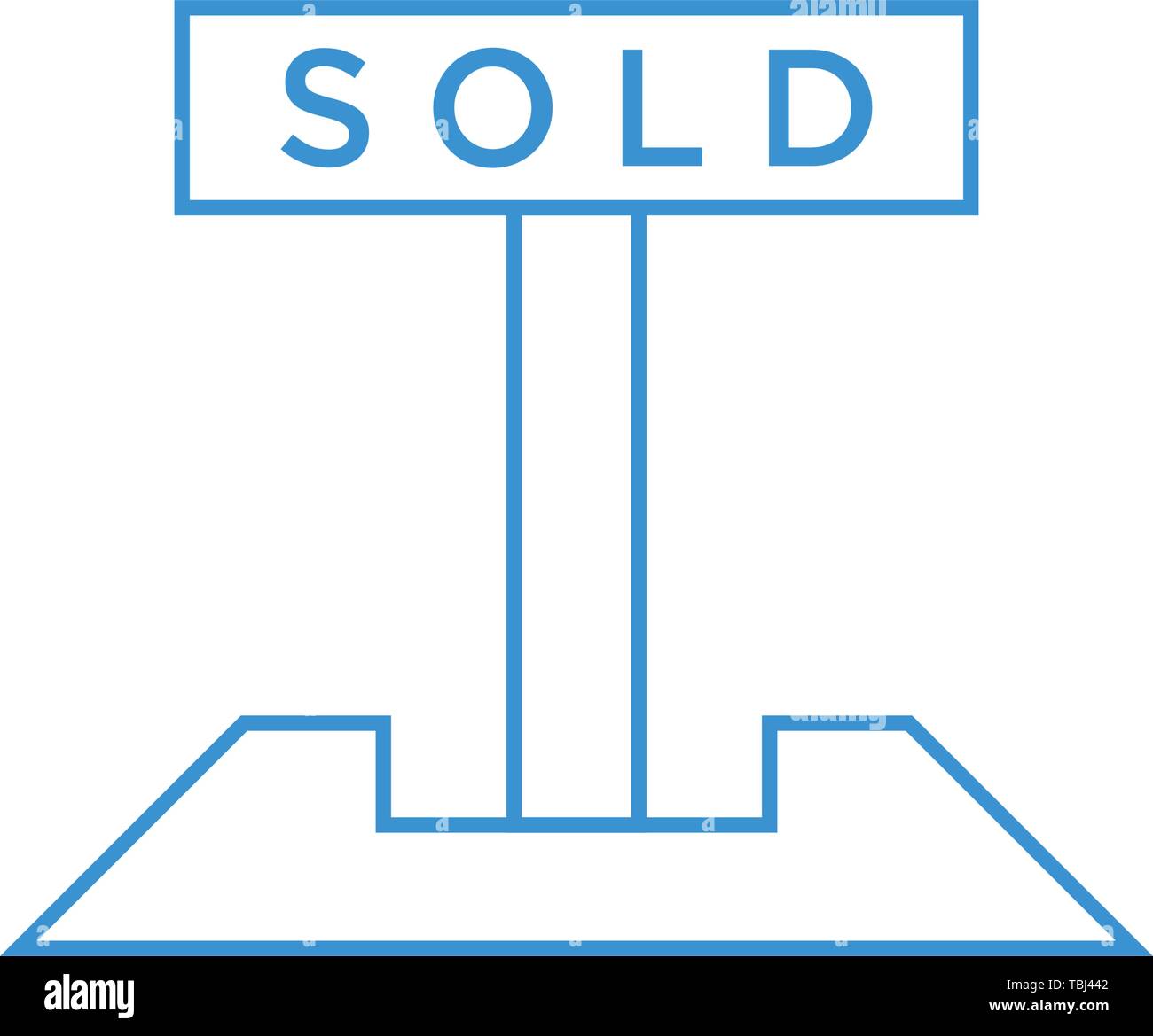 Sold sign - Sold sign icon vector Stock Vector Image & Art - Alamy