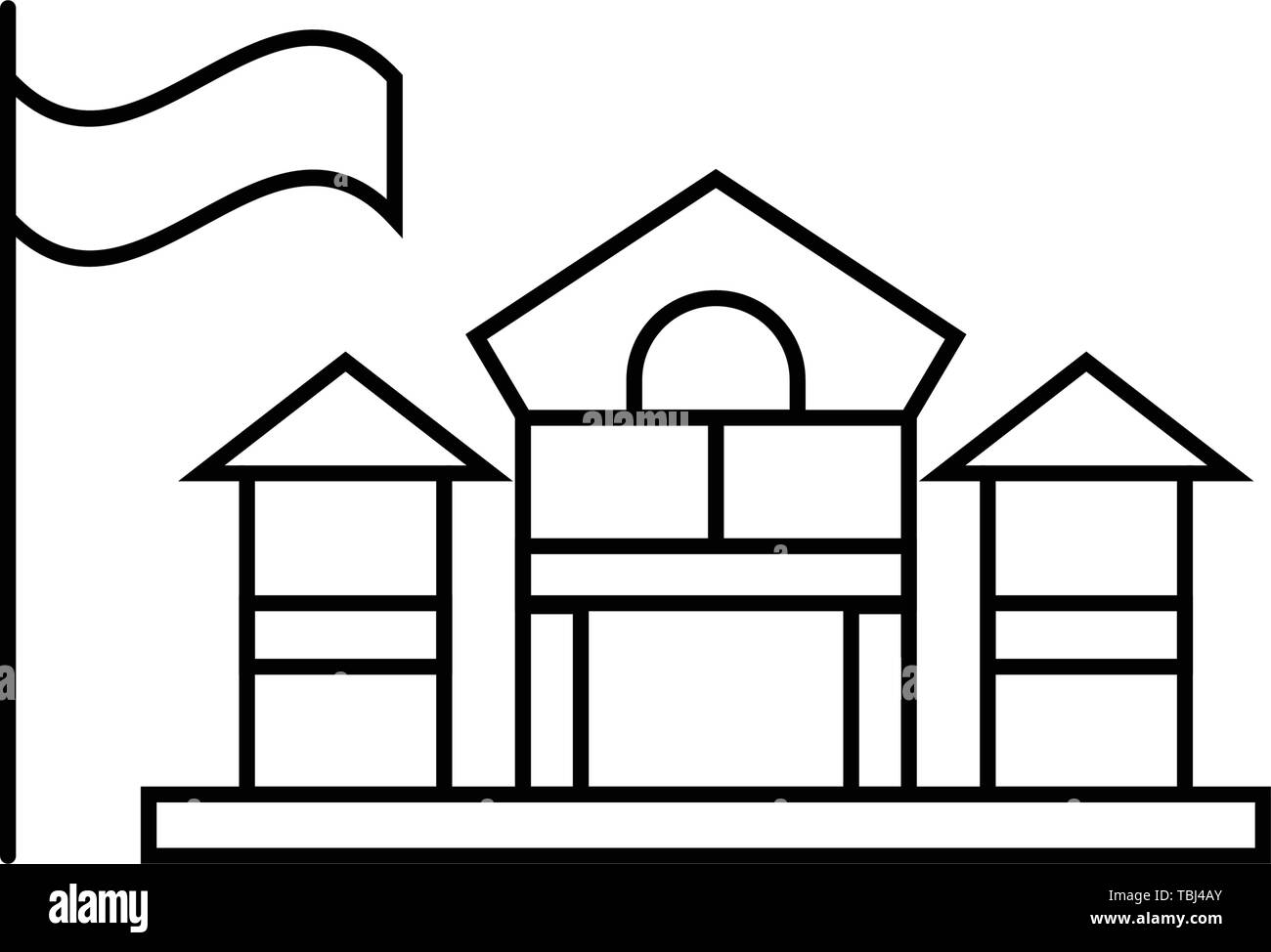 College sign - Building sign icon - vector Stock Vector Image & Art - Alamy