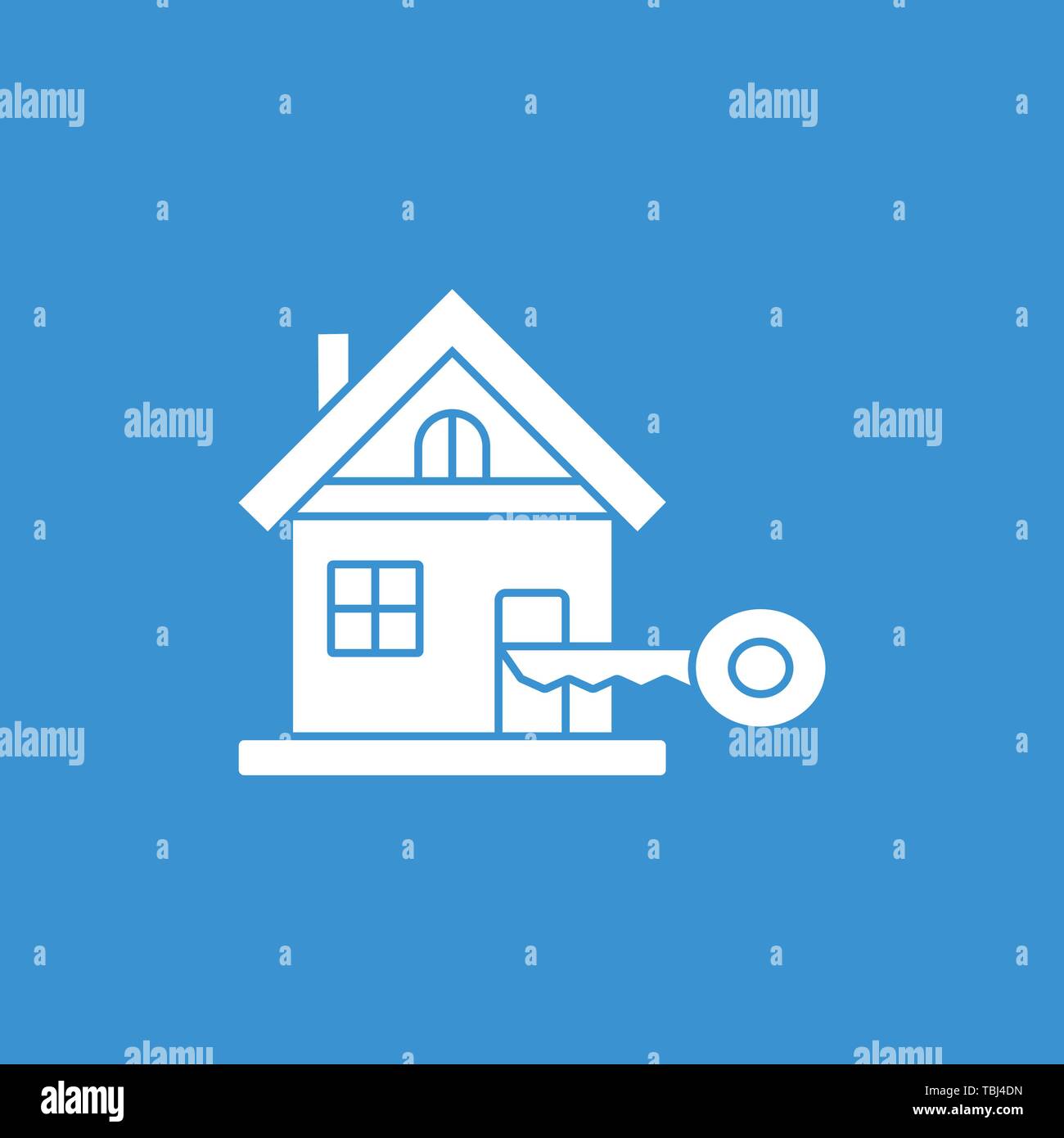 Protection house sign - Home with key icon vector Stock Vector Image ...