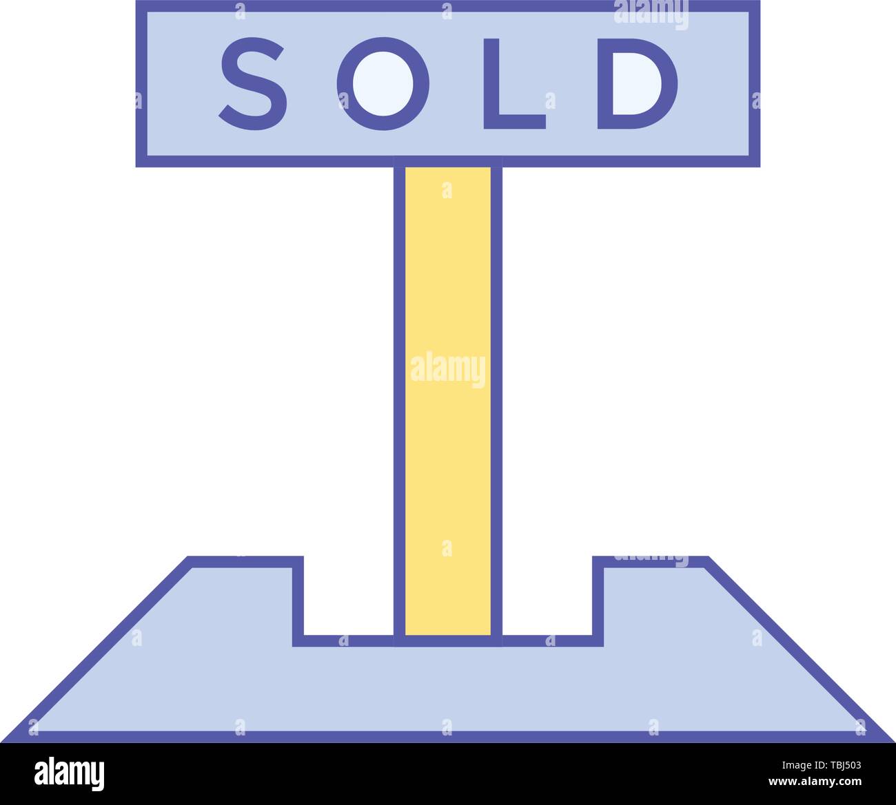 Sold sign - Sold sign icon vector Stock Vector Image & Art - Alamy