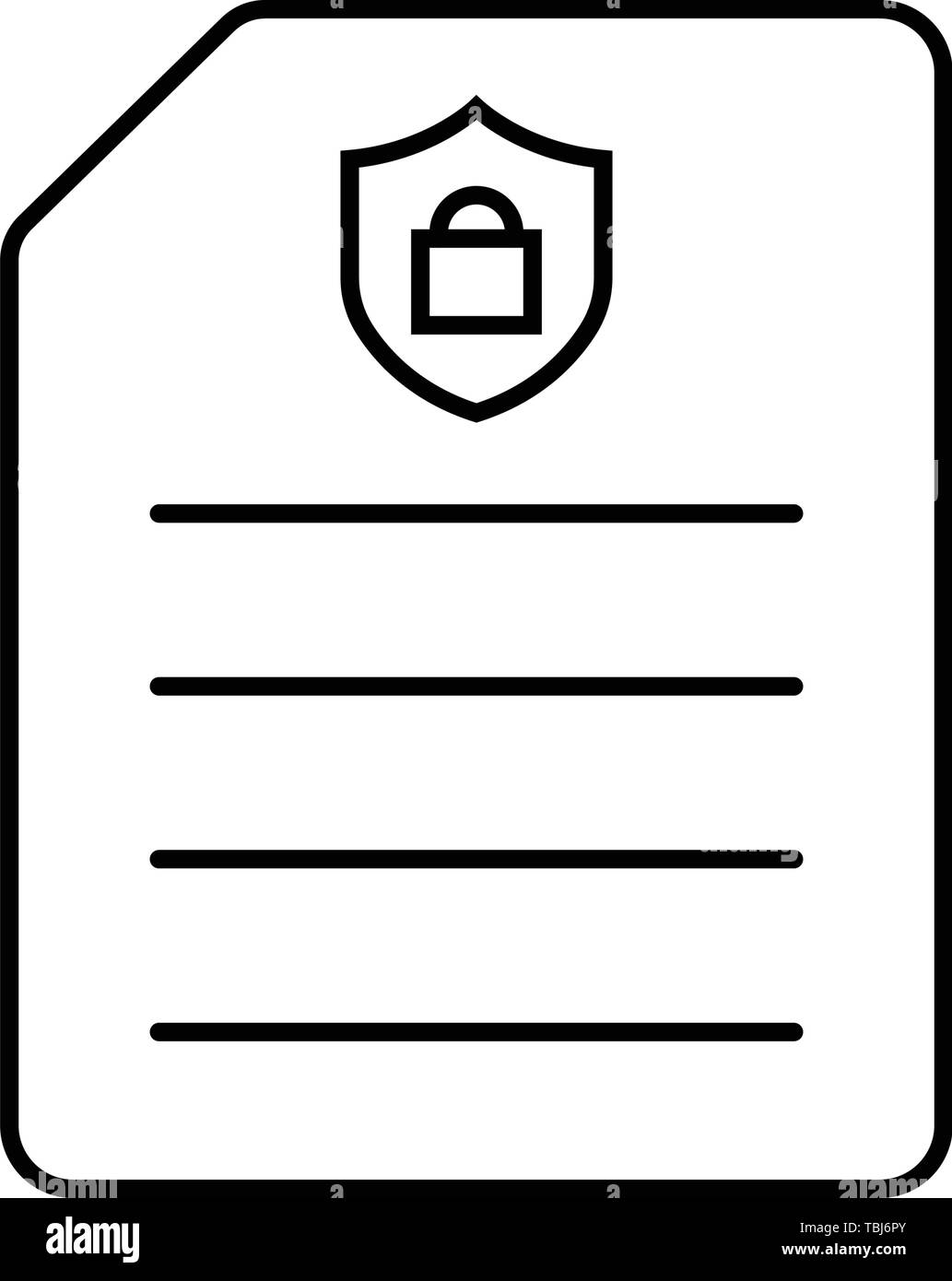 Office secure document file icon Stock Vector Image & Art - Alamy