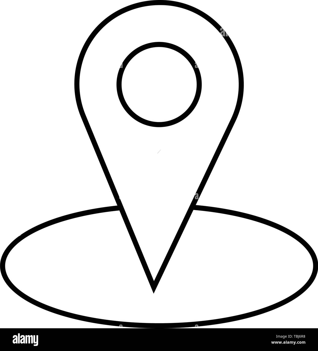 Pin location icon - vector Stock Vector Image & Art - Alamy
